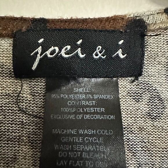 Vintage Joei & I Leopard Print 3/4 Blouse Women's L Ruffle Bell Sleeve Y2K Retro - Picture 3 of 5